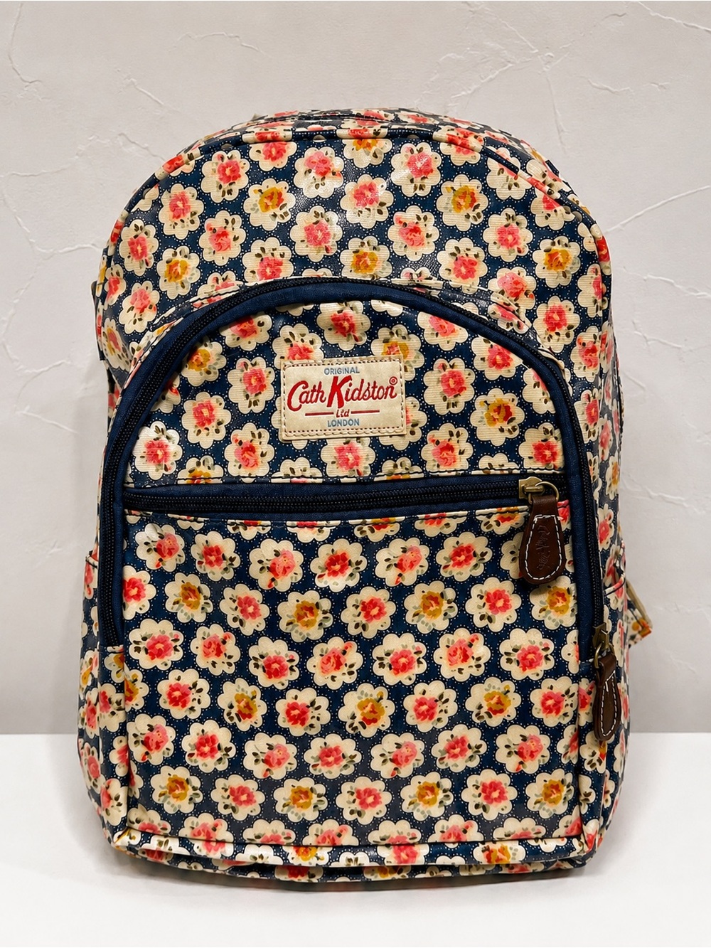 Cath Kidston London Floral Backpack Navy Ditsy Flower Coated Cotton Cottagecore